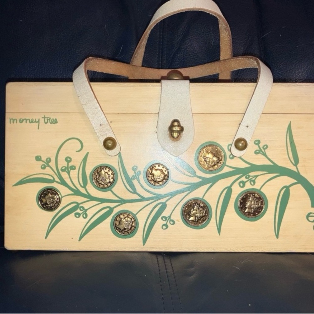ENID COLLINS Vintage BOX PURSE “Money Tree” design
